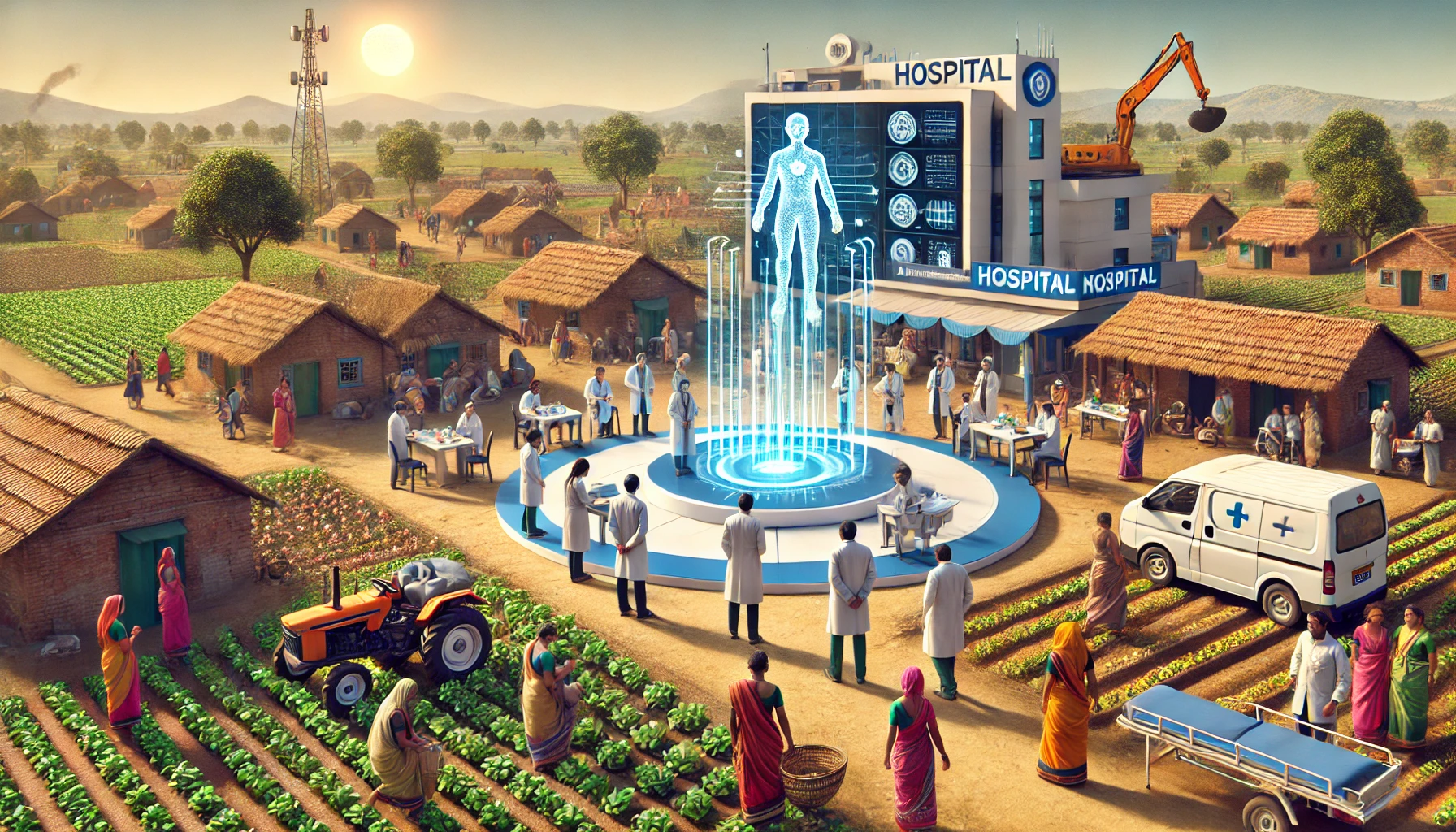 الهند تطلق شبكة مستشفيات مدعومة بالذكاء الاصطناعي للمجتمعات الريفية